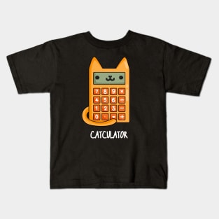 Cat-culator Funny Cat Calculator Puns Kids T-Shirt